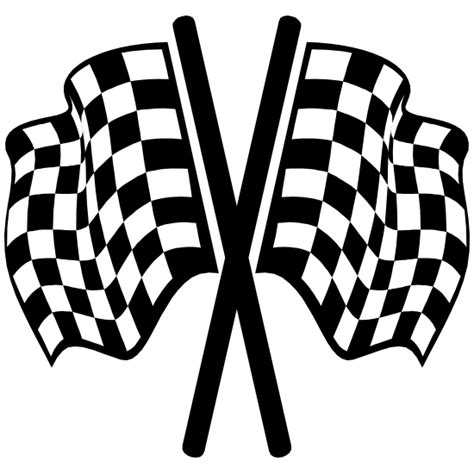 Cool Checkered Racing Flags Sticker