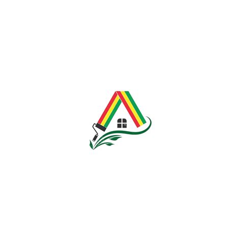 Paint House Logo Business Background Creative Paintbrush Vector