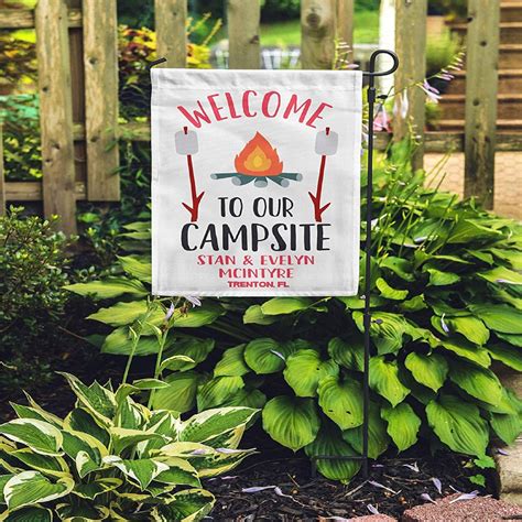 Welcome To Our Campsite Print Flags Personalized Camping Etsy