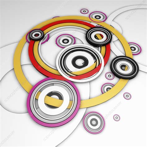 Overlapping Concentric Circle Pattern Illustration Stock Image