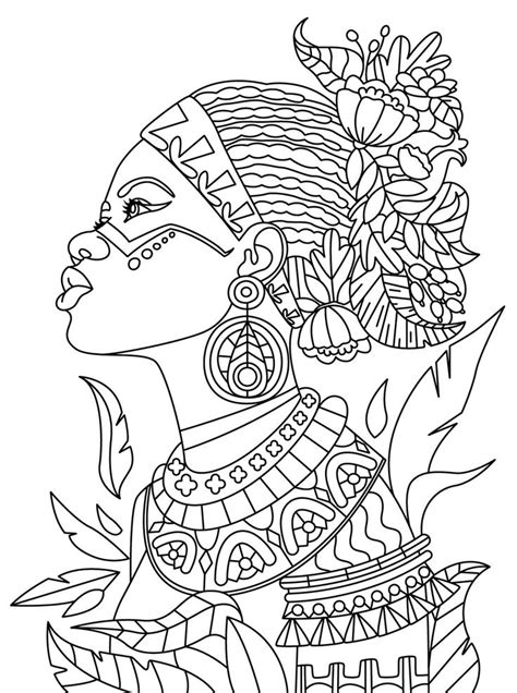 African American Women Coloring Pages African American Woman Drawing At GetDrawings Free