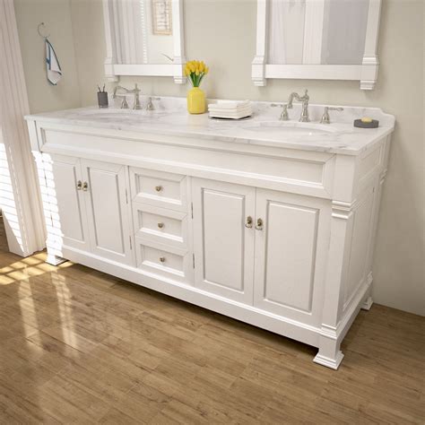 Andover 72 Traditional Bathroom Double Vanity Set White Beautiful Bathroom Furniture For