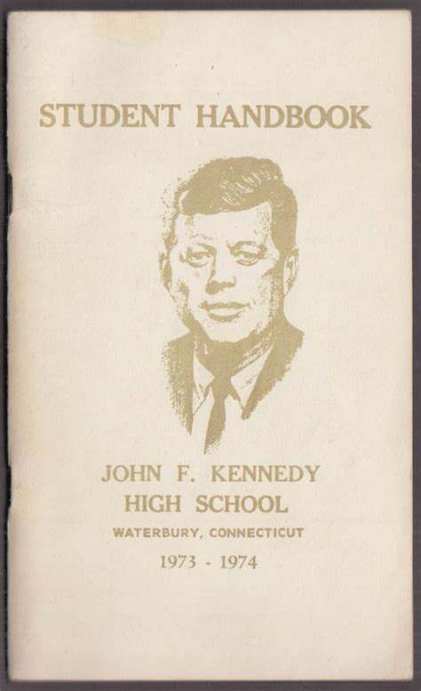 John F Kennedy High School Student Handbook Waterbury Ct 1973 1974