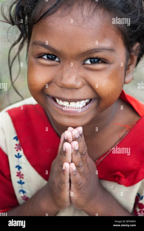 Smiling Happy Indian Village Girl Stock Photo Alamy