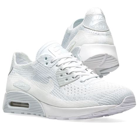 Nike W Air Max 90 Ultra 20 Flyknit White And Pure Platinum End