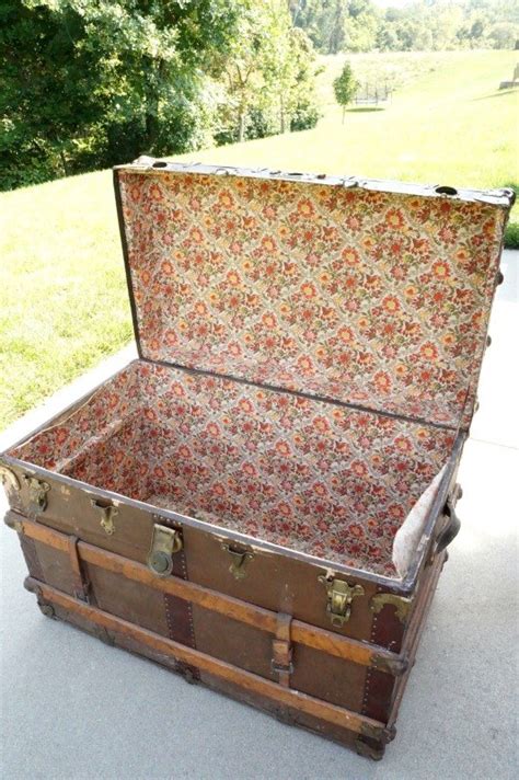 Step 11) repeat this until you have installed every panel into your antique trunk. Steamer Trunk Makeover | Hometalk