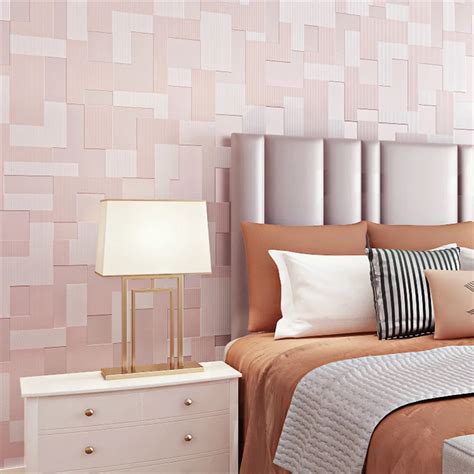 Beibehang Simple Modern 3d Mosaic Living Room Tv Background Wall Paper