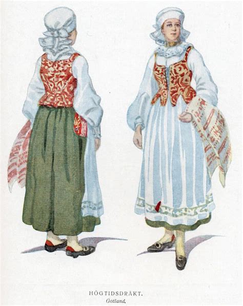 Gotland Sweden Women Clothing Dress Sweden Folk Costume Folk Dress Folk Dresses
