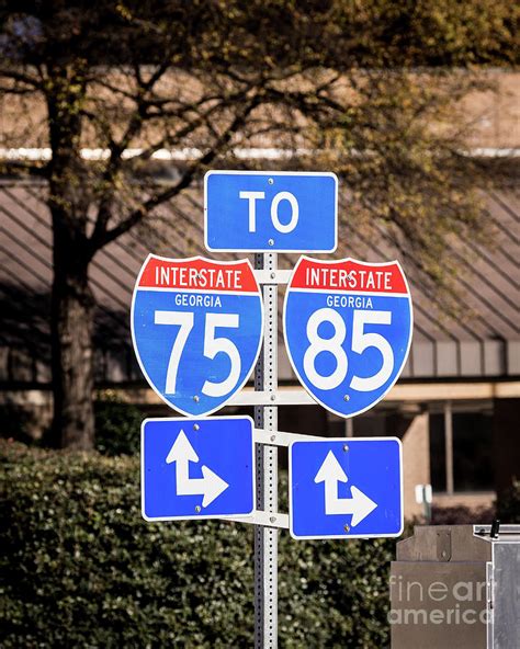 Interstate 75 85 Sign Atlanta Ga Photograph By The Photourist Pixels