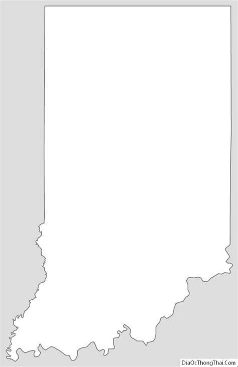 Indiana Outline Map Us State Map Map Indiana State