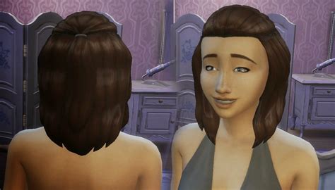 My Sims 4 Blog Kiara24 Medium Wavy Poof Pulled Back Hair For Females