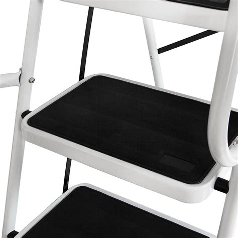 A step ladder complete with a handrail and large platform gives you ultimate security and comfortability when working at height. 4 Step Ladder With Handrail Steel Folding Kitchen Stool ...