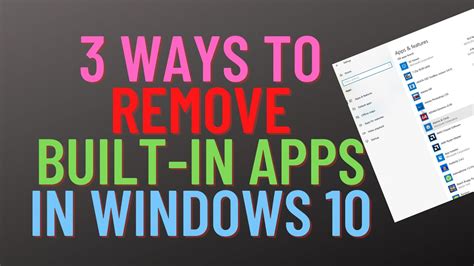 3 Ways To Remove Built In Apps In Windows 10 Youtube