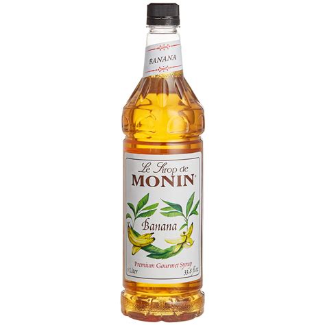 Monin 1 Liter Premium Banana Flavoring Fruit Syrup