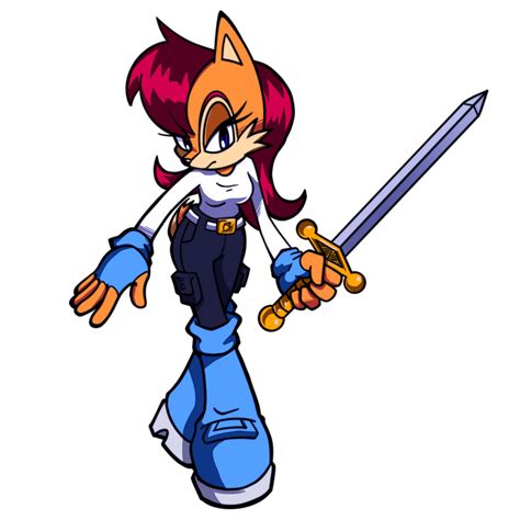Sally Acorn With The Sword Of Acorns By Lamelev By Tie Rex1000000 On
