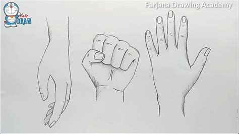 Hands Drawing Tutorial For Beginners 3 Different Ways Youtube