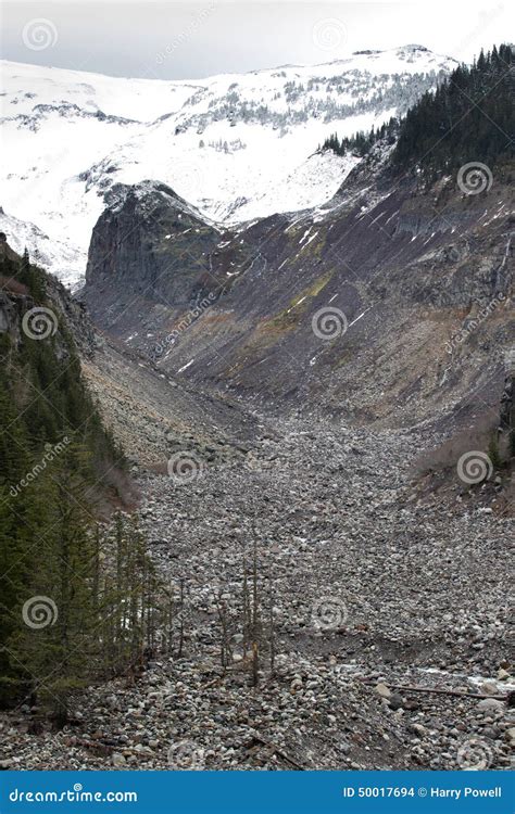 Nisqually Glacier River Basin Stock Photo Image Of Melt Alpine 50017694