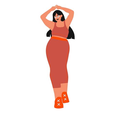 Premium Vector Curvy Woman Illustration