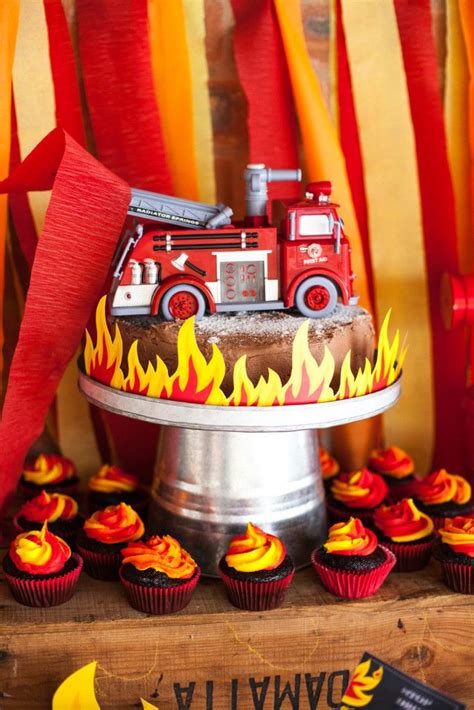 Coming up with a creative theme makes planning a party a breeze. The Coolest Fireman Party Ever | Fireman birthday, Fireman ...