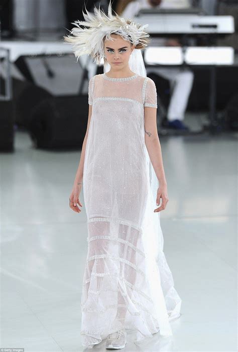Cara Delevingne Is Ethereal In Wedding Dress At Chanel