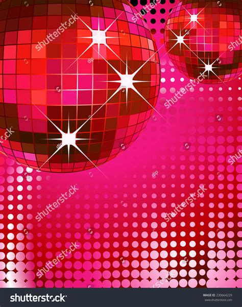 Retro Party Background Disco Ball Illustration Stock Illustration