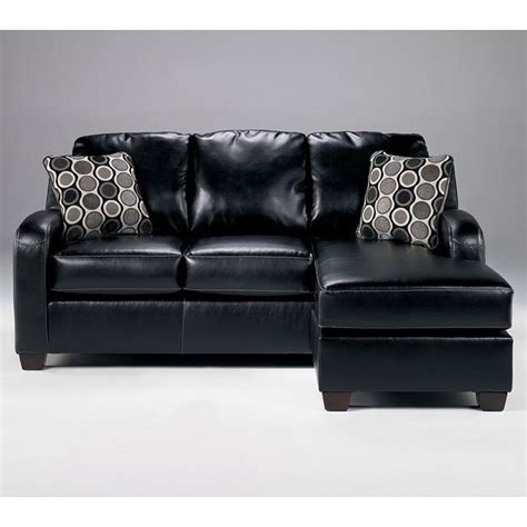 Devin Durablend Black Sofa Chaise Signature Design Furniture Cart