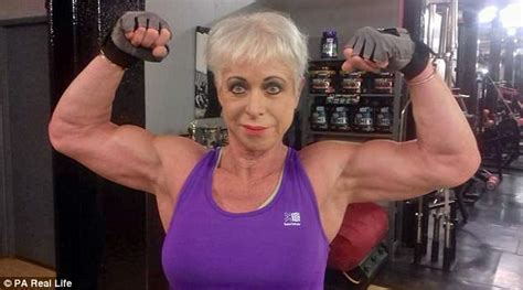 Muscular Beautiful Older Woman Farm Girl Flexing Almost Year Old