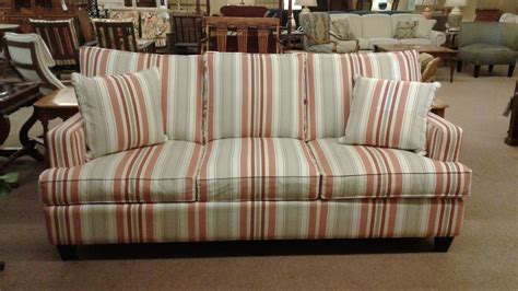 Bassett Striped Sofa Delmarva Furniture Consignment