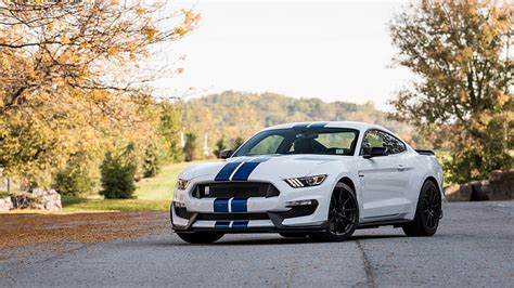 Hd Wallpaper Ford Mustang Shelby Gt350 White Muscle Cars Vehicle
