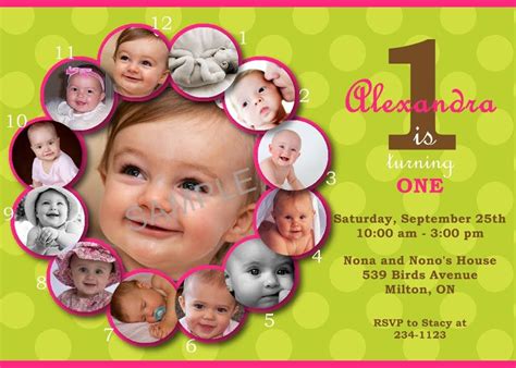 Sample For 1st Birthday Invitation | 1st birthday invitations girl
