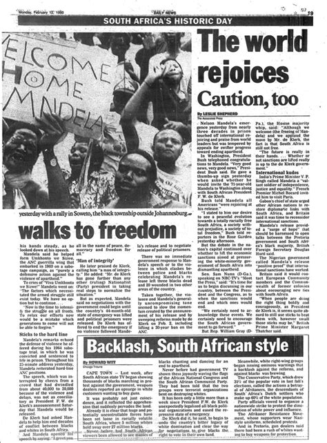 Nelson Mandela S Release From Prison 11 February 1990 Commonwealth Oral History Project