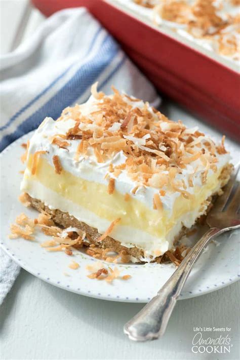 This Coconut Cream Lush Recipe Is Light Creamy And Filled With Coconut