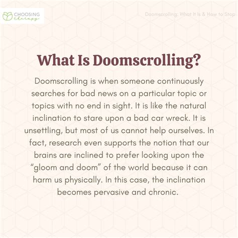 Doomscrolling What It Is And How To Stop