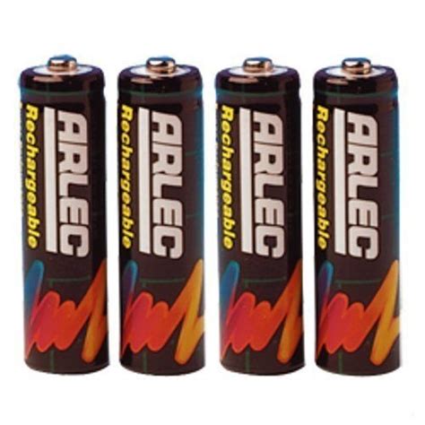 Arlec Rechargeable Nicad Aa Size Batteries 4pack