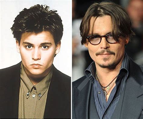Johnny Depp Before And After Celebrities Then And Now Pirates Of The Caribbean Fine Wine
