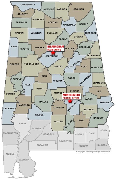 Alabama County Map1 
