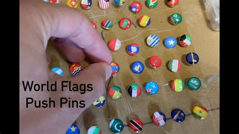 Country Flag Push Pins 194 World Map Flags For World Traveling