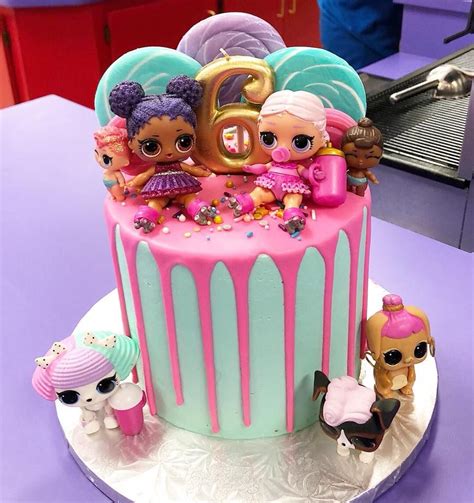 Lol surprise doll drip cake happy birthday jayna! Homemade Red velvet LOL baby cake | Funny birthday cakes, 6th birthday cakes, Doll birthday cake