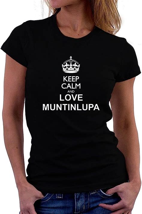 teeburon keep calm and love muntinlupa women t shirt black uk fashion