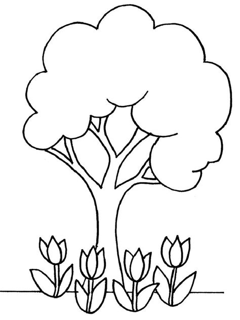 Let kids color vegetables before a trip to the spring farmer's market, or celebrate the opening of the first flowers with easy, free coloring sheets! Tree Coloring Pages (With images) | Tree coloring page ...
