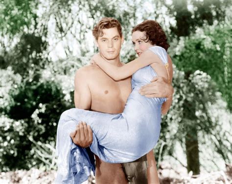 Tarzan And His Mate From Left Johnny Weissmuller Maureen Osullivan 1934 Photo Print