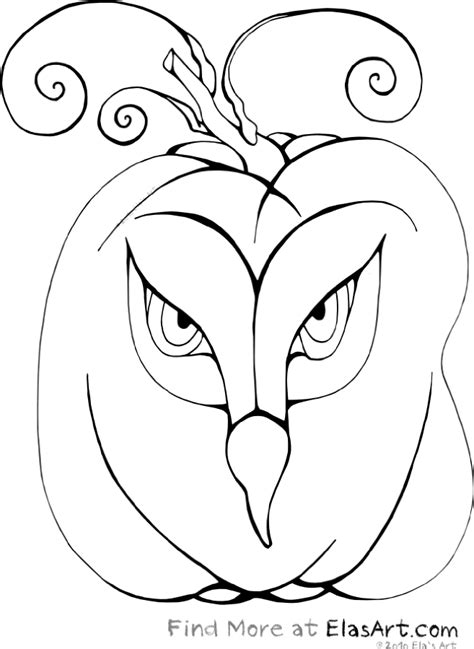 Halloween Coloring Pages: Whooooot the Halloween Pumpkin Owl