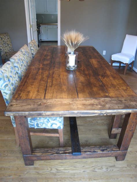 Shop for a round table for the kitchen, a tall pub table for the home bar, a farm table for family dinners or a basic square table for the dining room. DIY Friday: Rustic Farmhouse Dining Table | BetterDecoratingBible