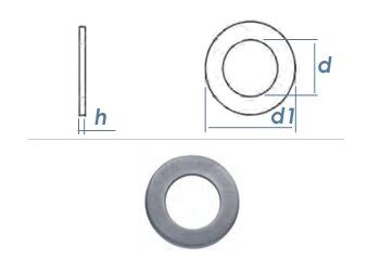 6 X 12 X 0 5mm Passscheiben DIN 988 Edelstahl A2 1 00