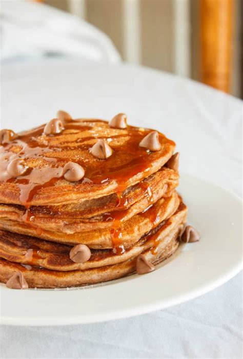 Salted Caramel Hot Chocolate Pancakes The Cookie Writer