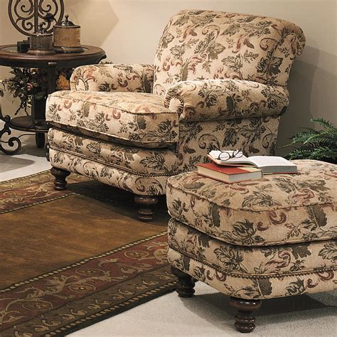Smith Brothers 346 Traditional Styled Chair And Ottoman Set Sprintz