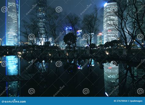 Shanghai Lujiazui Finance And City Buildings Urban Landscape Stock Photo