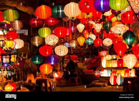 Lantern Festival In Hoi An Vietnam Asia In The Historic Old Town Stock