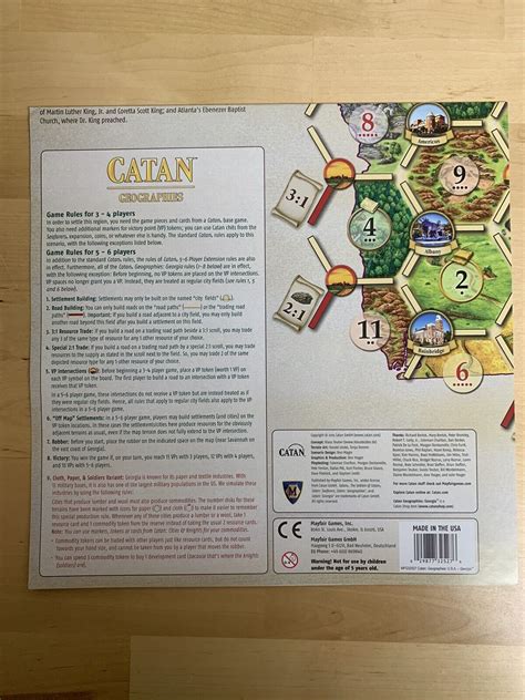 Settlers Of Catan Geographies Georgia United States Expansion Map