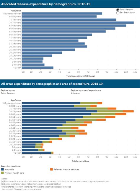 Disease Expenditure In Australia 2015 16 Demographics And Area Of Expenditure Australian